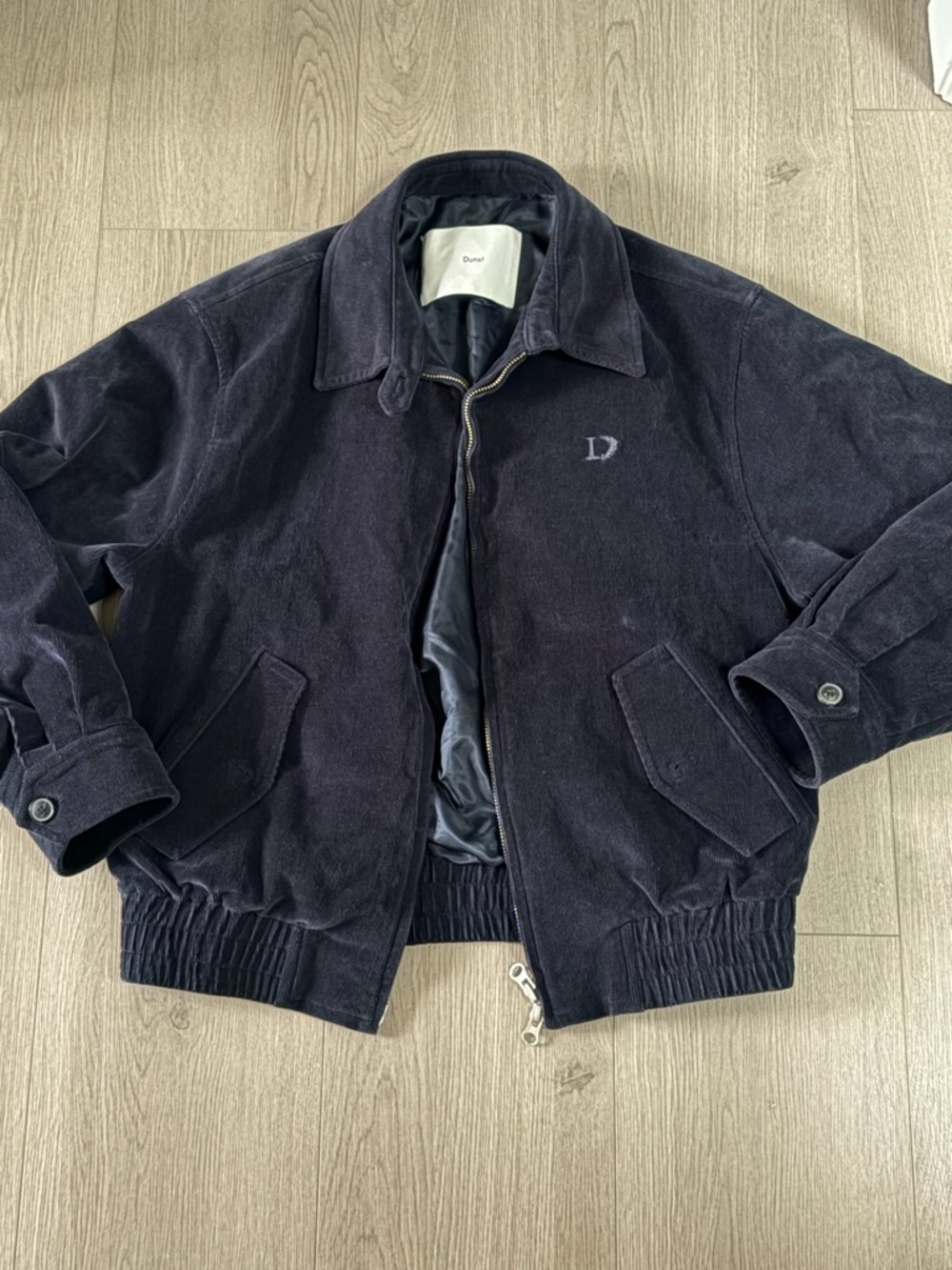 Dark Navy Corduroy Bomber Jacket - Duno